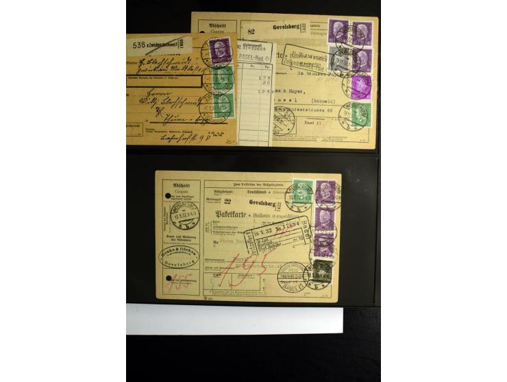 1923/1932, umfangreiche Sammlung mit einigen hundert Briefen und Karten mit vielen besseren Einzel- und Mehrfachfrankaturen, 