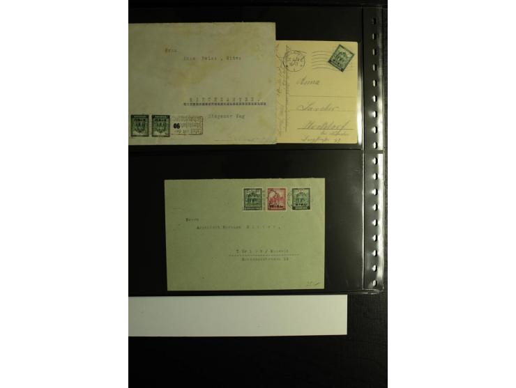 1923/1932, umfangreiche Sammlung mit einigen hundert Briefen und Karten mit vielen besseren Einzel- und Mehrfachfrankaturen, 