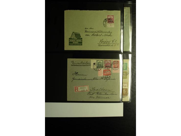 1923/1932, umfangreiche Sammlung mit einigen hundert Briefen und Karten mit vielen besseren Einzel- und Mehrfachfrankaturen, 