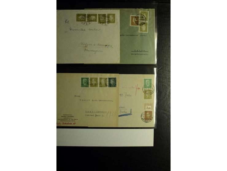 1923/1932, umfangreiche Sammlung mit einigen hundert Briefen und Karten mit vielen besseren Einzel- und Mehrfachfrankaturen, 