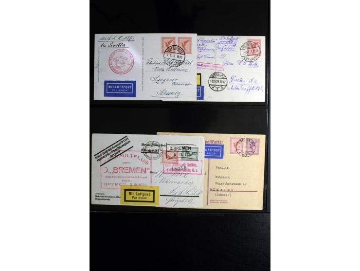 1923/1932, umfangreiche Sammlung mit einigen hundert Briefen und Karten mit vielen besseren Einzel- und Mehrfachfrankaturen, 