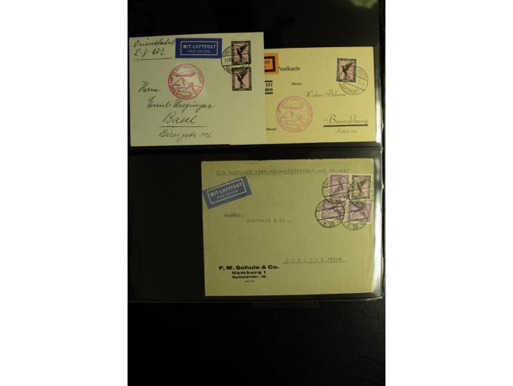 1923/1932, umfangreiche Sammlung mit einigen hundert Briefen und Karten mit vielen besseren Einzel- und Mehrfachfrankaturen, 
