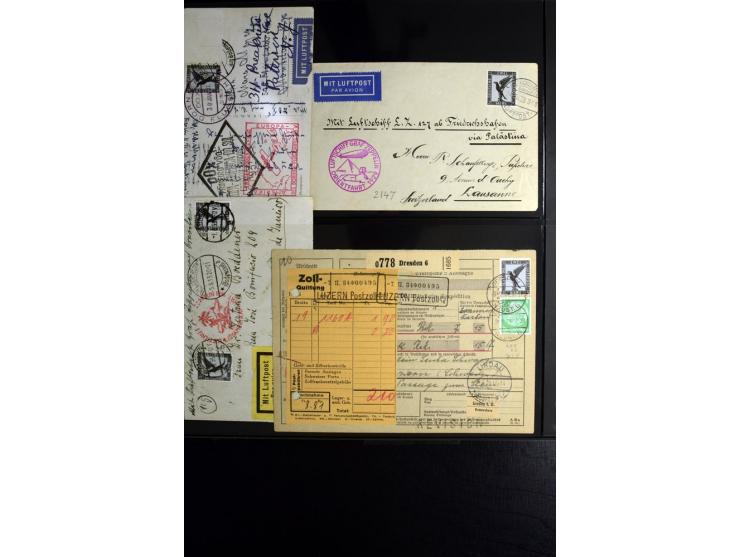 1923/1932, umfangreiche Sammlung mit einigen hundert Briefen und Karten mit vielen besseren Einzel- und Mehrfachfrankaturen, 