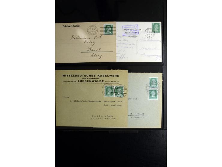 1923/1932, umfangreiche Sammlung mit einigen hundert Briefen und Karten mit vielen besseren Einzel- und Mehrfachfrankaturen, 