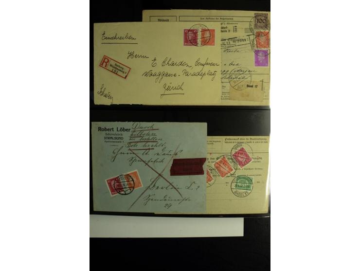 1923/1932, umfangreiche Sammlung mit einigen hundert Briefen und Karten mit vielen besseren Einzel- und Mehrfachfrankaturen, 