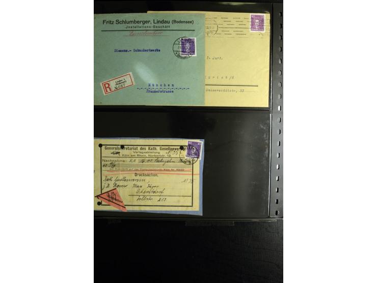 1923/1932, umfangreiche Sammlung mit einigen hundert Briefen und Karten mit vielen besseren Einzel- und Mehrfachfrankaturen, 