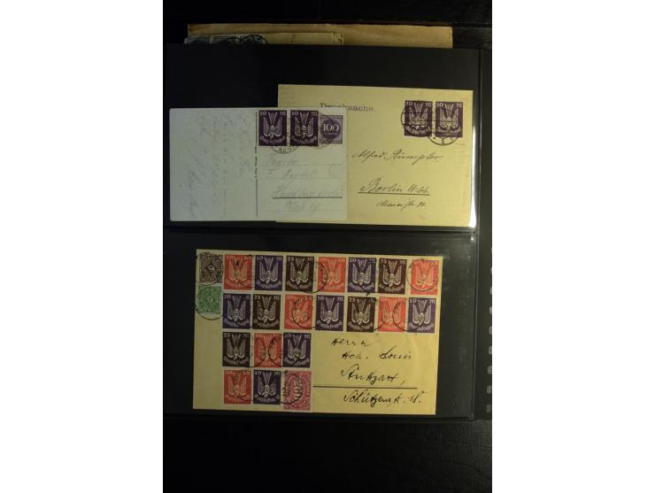 1923, interessante Sammlung "Hochinflation" mit einigen hundert Briefen und Karten, dabei Einzel- und Mehrfachfrankaturen mit