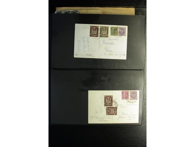 1923, interessante Sammlung "Hochinflation" mit einigen hundert Briefen und Karten, dabei Einzel- und Mehrfachfrankaturen mit