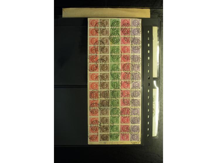 1923, interessante Sammlung "Hochinflation" mit einigen hundert Briefen und Karten, dabei Einzel- und Mehrfachfrankaturen mit
