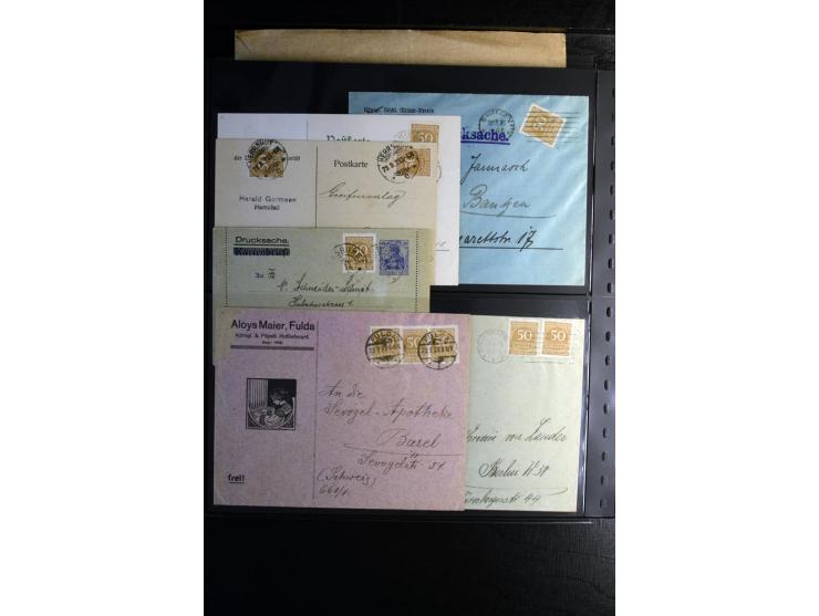 1923, interessante Sammlung "Hochinflation" mit einigen hundert Briefen und Karten, dabei Einzel- und Mehrfachfrankaturen mit