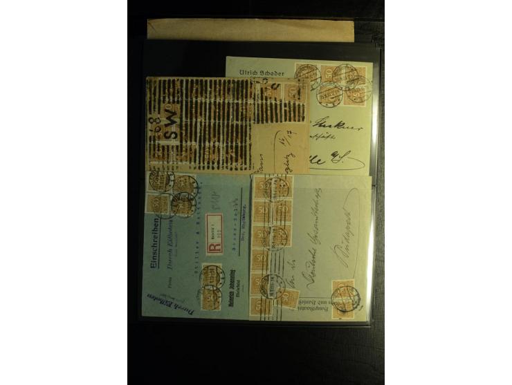 1923, interessante Sammlung "Hochinflation" mit einigen hundert Briefen und Karten, dabei Einzel- und Mehrfachfrankaturen mit