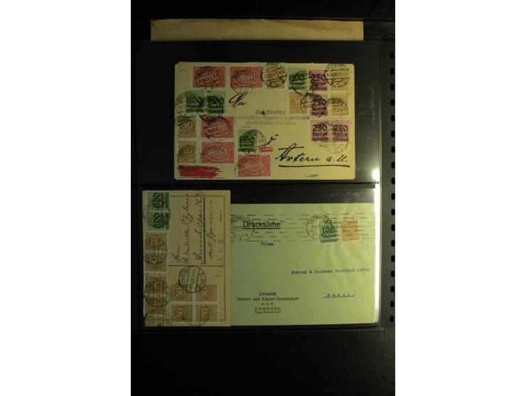 1923, interessante Sammlung "Hochinflation" mit einigen hundert Briefen und Karten, dabei Einzel- und Mehrfachfrankaturen mit