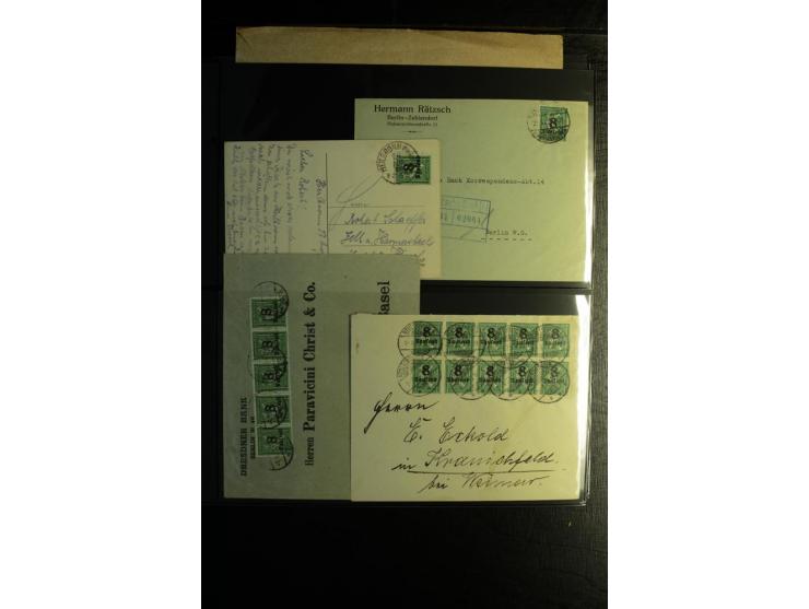 1923, interessante Sammlung "Hochinflation" mit einigen hundert Briefen und Karten, dabei Einzel- und Mehrfachfrankaturen mit