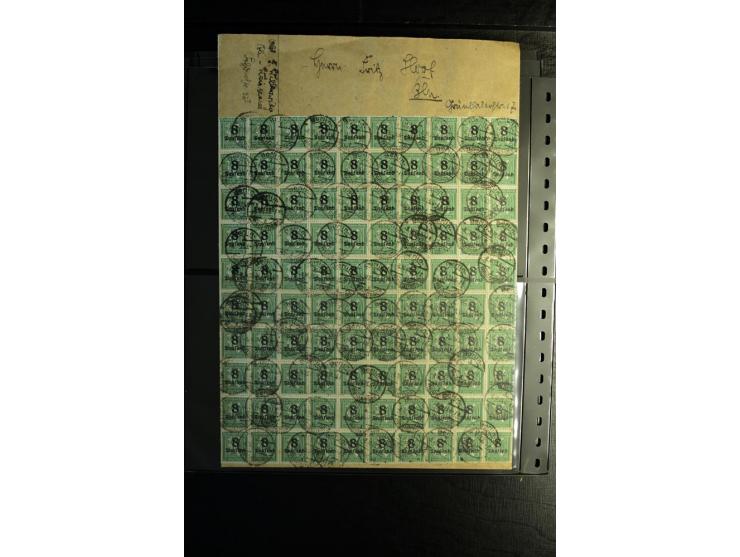 1923, interessante Sammlung "Hochinflation" mit einigen hundert Briefen und Karten, dabei Einzel- und Mehrfachfrankaturen mit