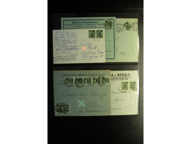 1923, interessante Sammlung "Hochinflation" mit einigen hundert Briefen und Karten, dabei Einzel- und Mehrfachfrankaturen mit