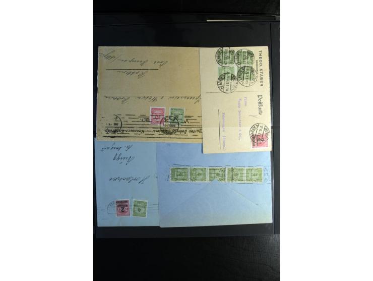 1923, interessante Sammlung "Hochinflation" mit einigen hundert Briefen und Karten, dabei Einzel- und Mehrfachfrankaturen mit