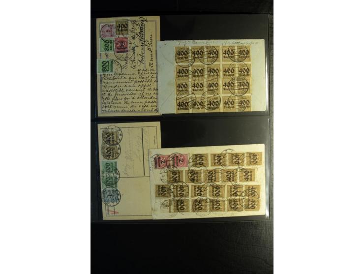 1923, interessante Sammlung "Hochinflation" mit einigen hundert Briefen und Karten, dabei Einzel- und Mehrfachfrankaturen mit