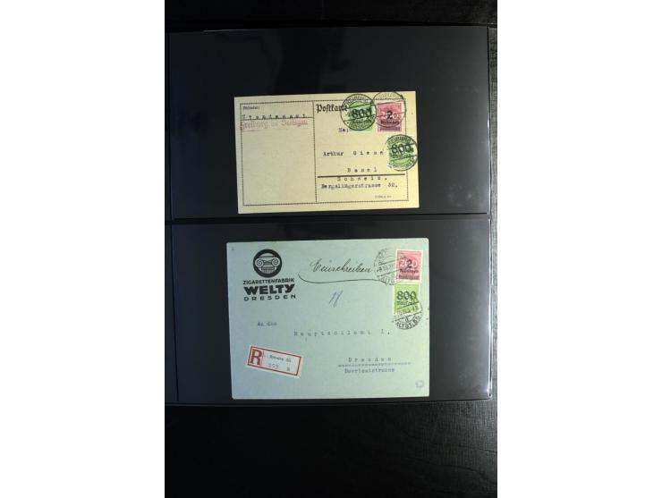 1923, interessante Sammlung "Hochinflation" mit einigen hundert Briefen und Karten, dabei Einzel- und Mehrfachfrankaturen mit