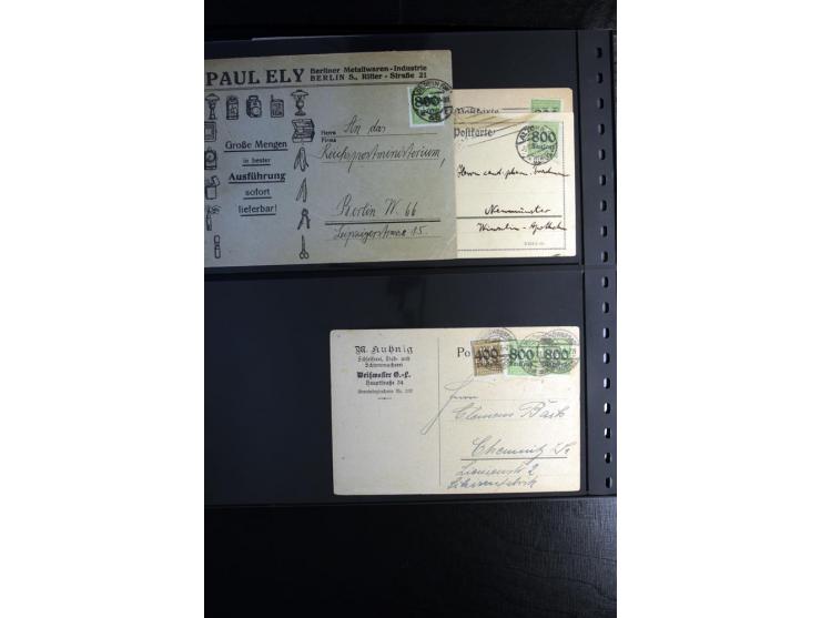 1923, interessante Sammlung "Hochinflation" mit einigen hundert Briefen und Karten, dabei Einzel- und Mehrfachfrankaturen mit