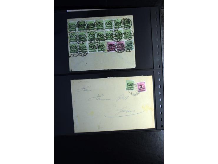 1923, interessante Sammlung "Hochinflation" mit einigen hundert Briefen und Karten, dabei Einzel- und Mehrfachfrankaturen mit