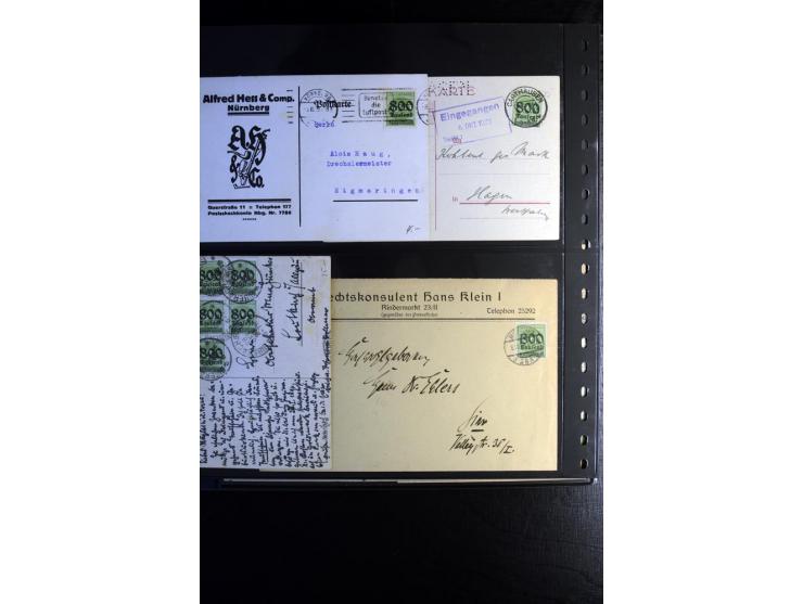 1923, interessante Sammlung "Hochinflation" mit einigen hundert Briefen und Karten, dabei Einzel- und Mehrfachfrankaturen mit