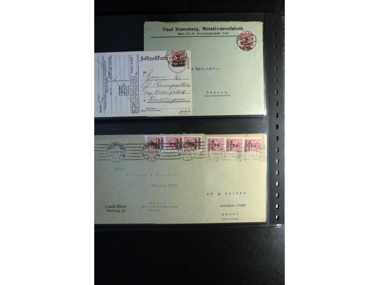 1923, interessante Sammlung "Hochinflation" mit einigen hundert Briefen und Karten, dabei Einzel- und Mehrfachfrankaturen mit