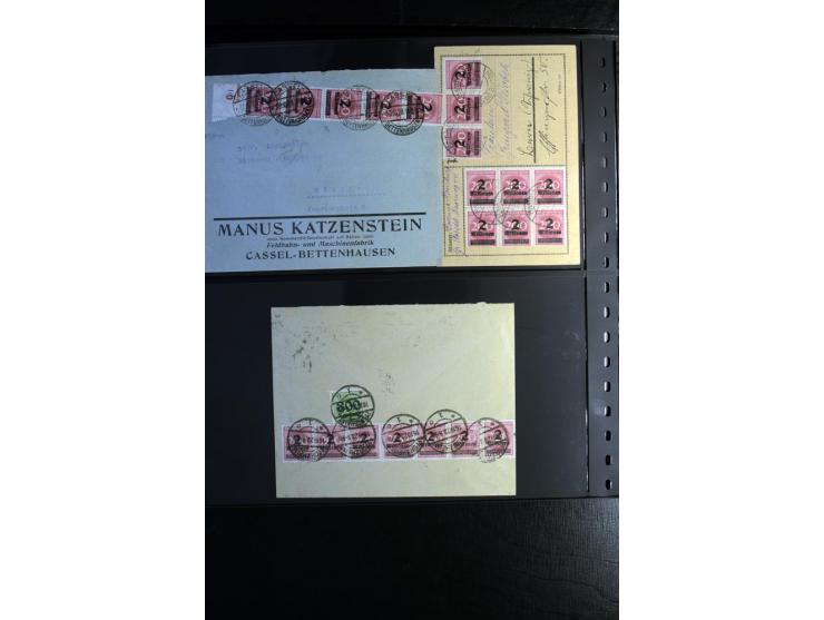 1923, interessante Sammlung "Hochinflation" mit einigen hundert Briefen und Karten, dabei Einzel- und Mehrfachfrankaturen mit