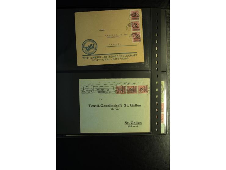1923, interessante Sammlung "Hochinflation" mit einigen hundert Briefen und Karten, dabei Einzel- und Mehrfachfrankaturen mit