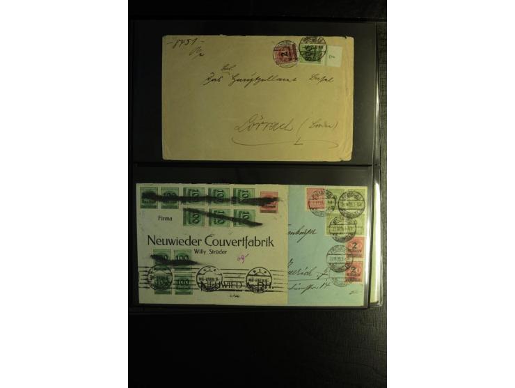 1923, interessante Sammlung "Hochinflation" mit einigen hundert Briefen und Karten, dabei Einzel- und Mehrfachfrankaturen mit