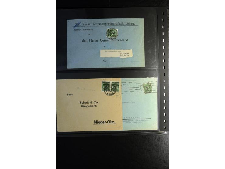1923, interessante Sammlung "Hochinflation" mit einigen hundert Briefen und Karten, dabei Einzel- und Mehrfachfrankaturen mit