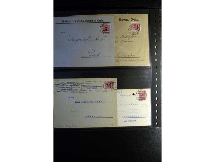 1923, interessante Sammlung "Hochinflation" mit einigen hundert Briefen und Karten, dabei Einzel- und Mehrfachfrankaturen mit