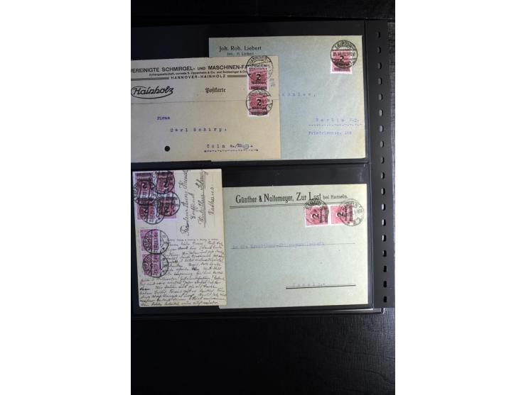 1923, interessante Sammlung "Hochinflation" mit einigen hundert Briefen und Karten, dabei Einzel- und Mehrfachfrankaturen mit