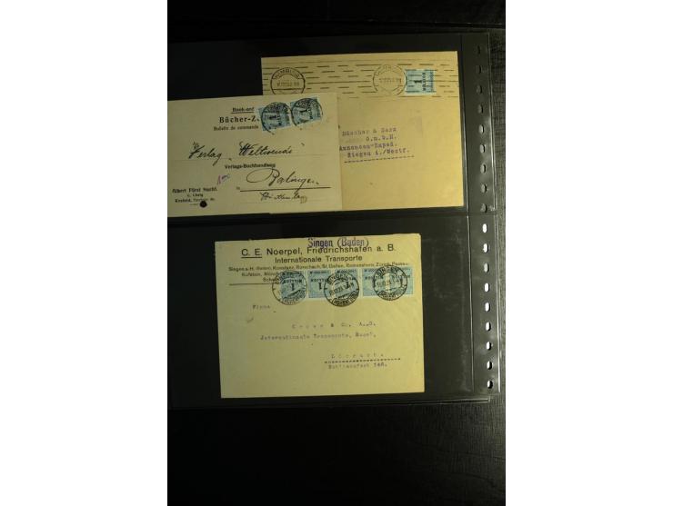 1923, interessante Sammlung "Hochinflation" mit einigen hundert Briefen und Karten, dabei Einzel- und Mehrfachfrankaturen mit