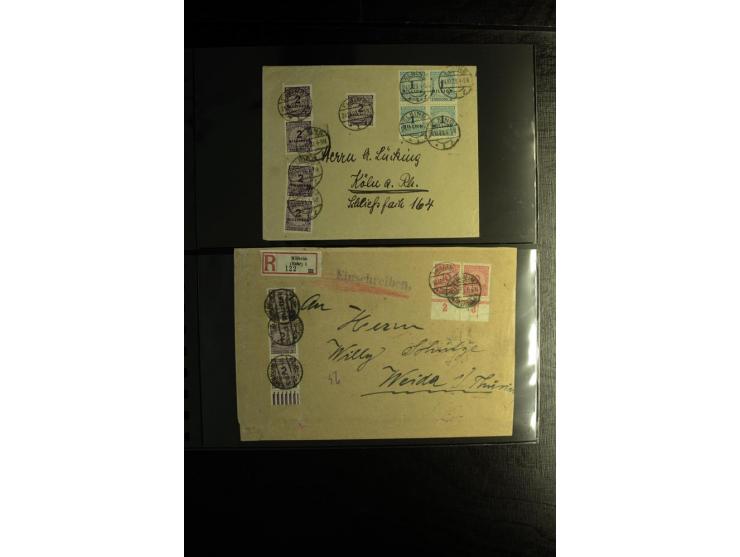 1923, interessante Sammlung "Hochinflation" mit einigen hundert Briefen und Karten, dabei Einzel- und Mehrfachfrankaturen mit