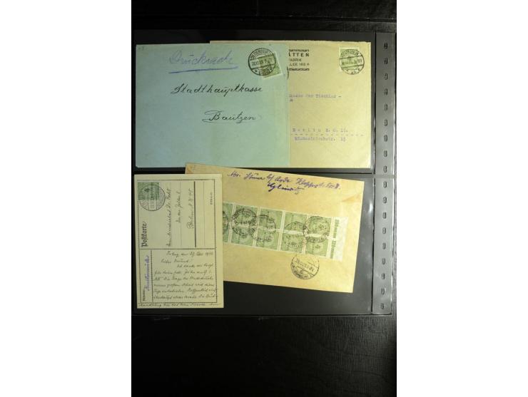 1923, interessante Sammlung "Hochinflation" mit einigen hundert Briefen und Karten, dabei Einzel- und Mehrfachfrankaturen mit