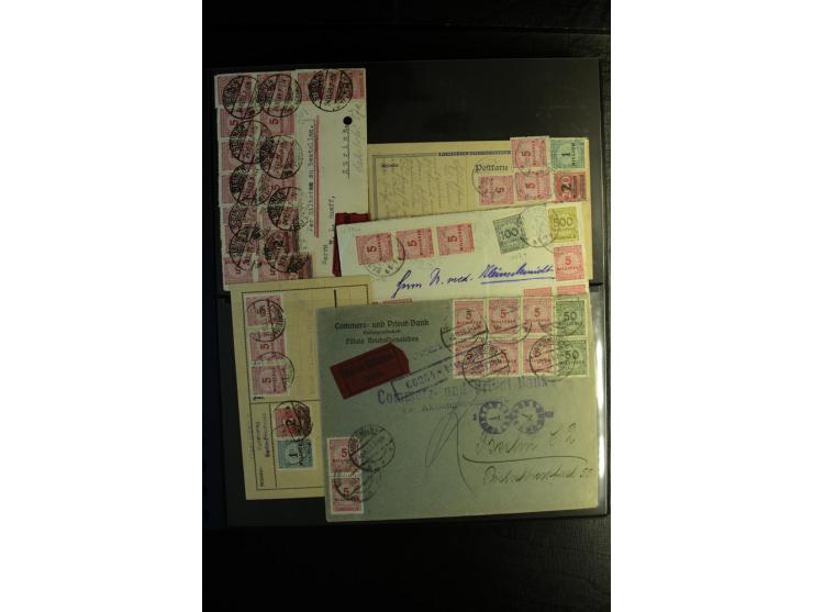 1923, interessante Sammlung "Hochinflation" mit einigen hundert Briefen und Karten, dabei Einzel- und Mehrfachfrankaturen mit
