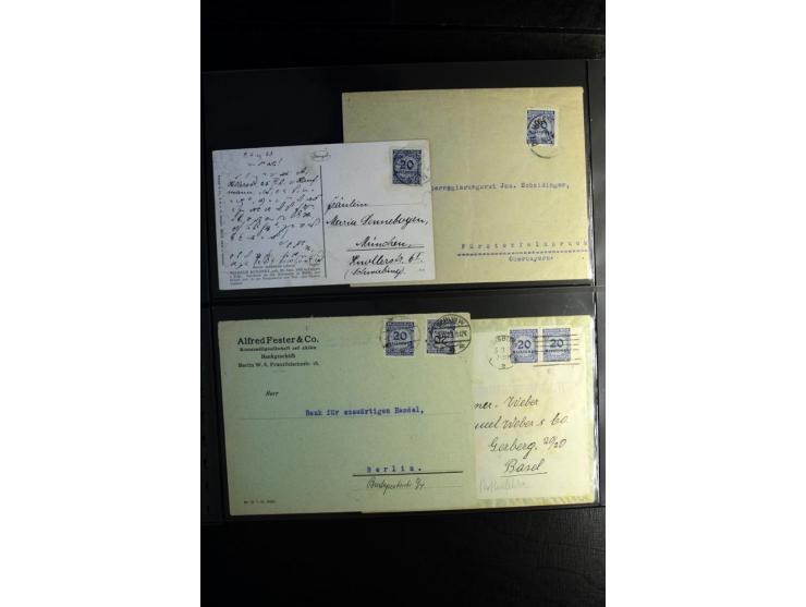 1923, interessante Sammlung "Hochinflation" mit einigen hundert Briefen und Karten, dabei Einzel- und Mehrfachfrankaturen mit