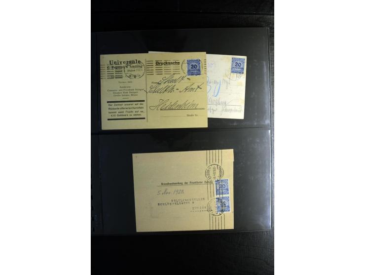 1923, interessante Sammlung "Hochinflation" mit einigen hundert Briefen und Karten, dabei Einzel- und Mehrfachfrankaturen mit
