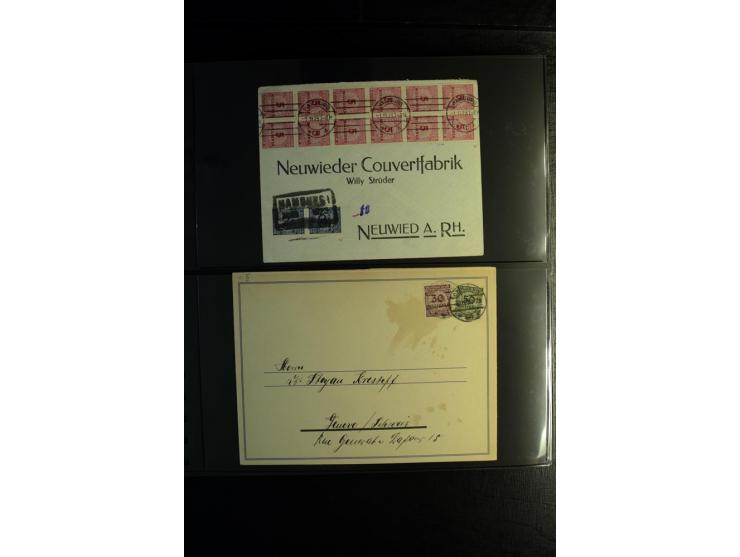 1923, interessante Sammlung "Hochinflation" mit einigen hundert Briefen und Karten, dabei Einzel- und Mehrfachfrankaturen mit