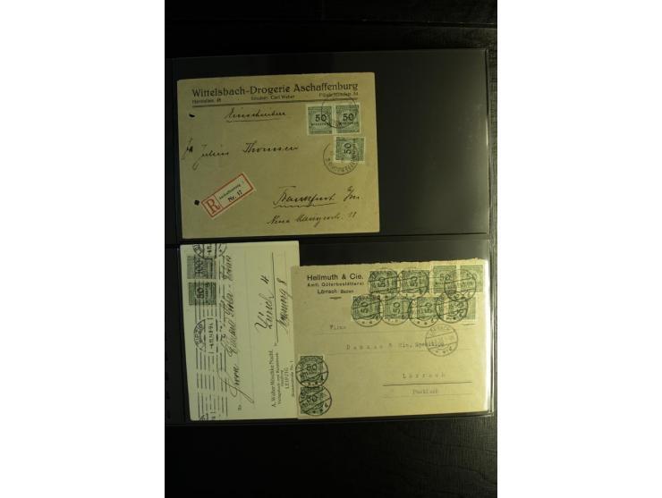1923, interessante Sammlung "Hochinflation" mit einigen hundert Briefen und Karten, dabei Einzel- und Mehrfachfrankaturen mit