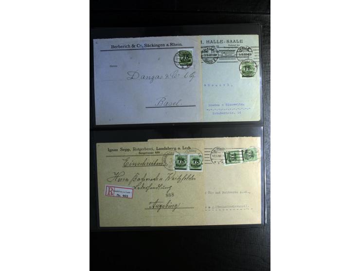 1923, interessante Sammlung "Hochinflation" mit einigen hundert Briefen und Karten, dabei Einzel- und Mehrfachfrankaturen mit