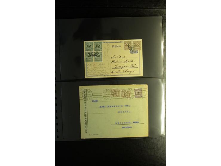1923, interessante Sammlung "Hochinflation" mit einigen hundert Briefen und Karten, dabei Einzel- und Mehrfachfrankaturen mit
