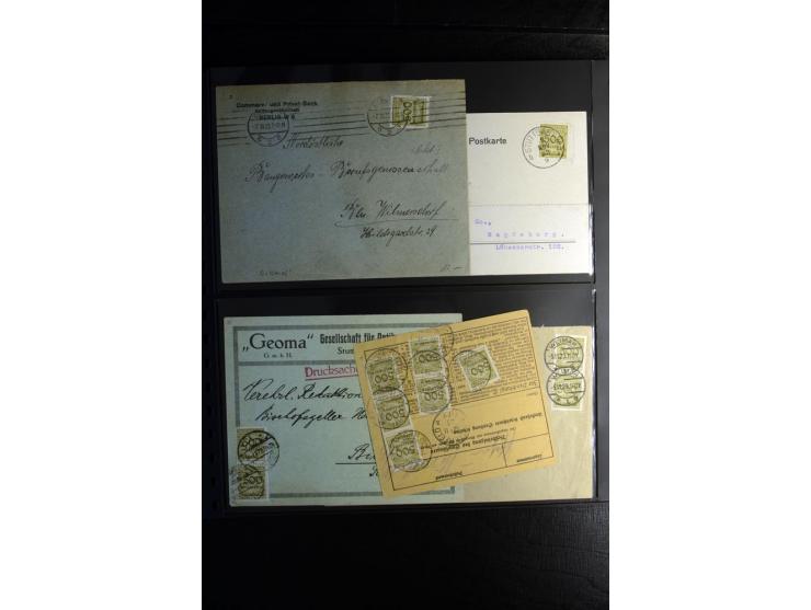 1923, interessante Sammlung "Hochinflation" mit einigen hundert Briefen und Karten, dabei Einzel- und Mehrfachfrankaturen mit