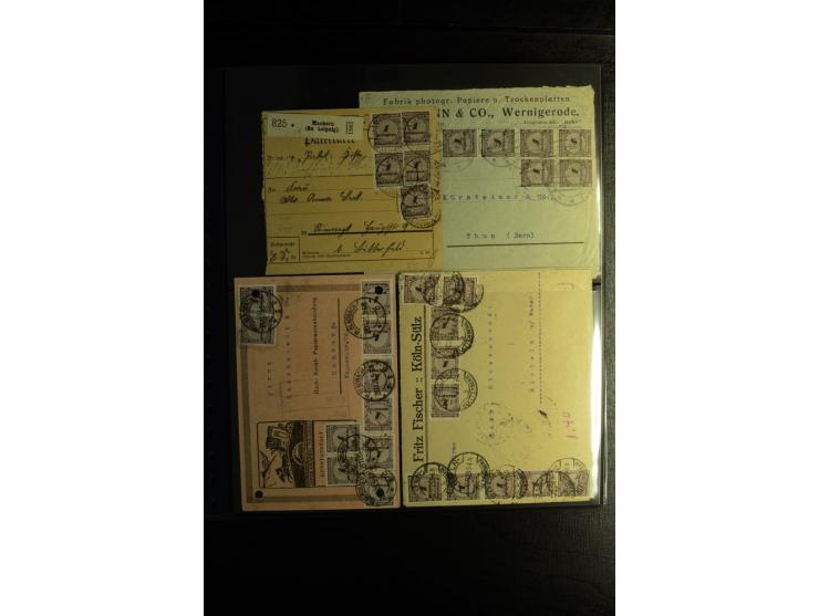 1923, interessante Sammlung "Hochinflation" mit einigen hundert Briefen und Karten, dabei Einzel- und Mehrfachfrankaturen mit