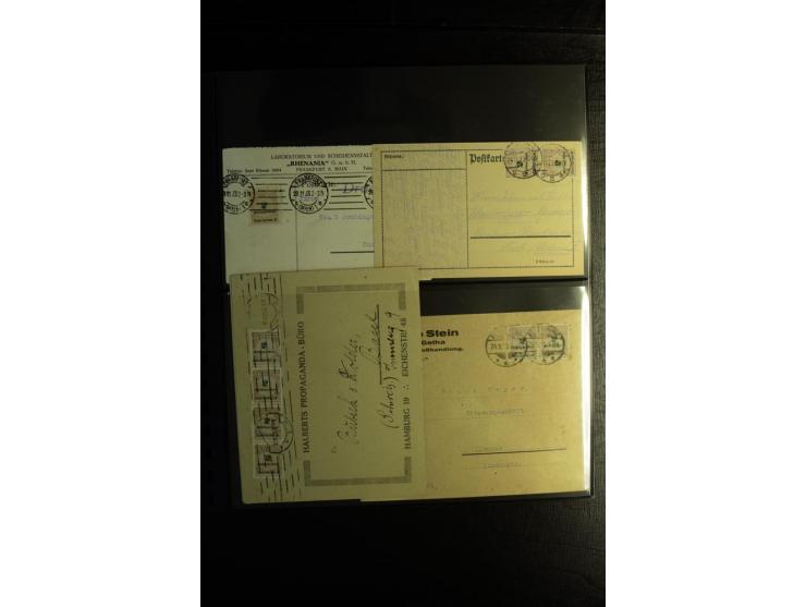 1923, interessante Sammlung "Hochinflation" mit einigen hundert Briefen und Karten, dabei Einzel- und Mehrfachfrankaturen mit
