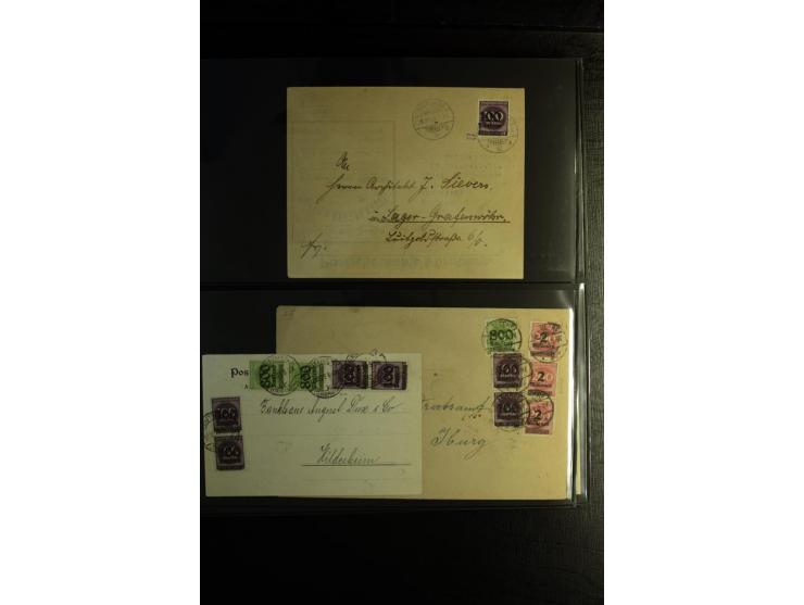 1923, interessante Sammlung "Hochinflation" mit einigen hundert Briefen und Karten, dabei Einzel- und Mehrfachfrankaturen mit