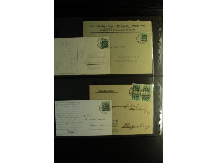 1923, interessante Sammlung "Hochinflation" mit einigen hundert Briefen und Karten, dabei Einzel- und Mehrfachfrankaturen mit