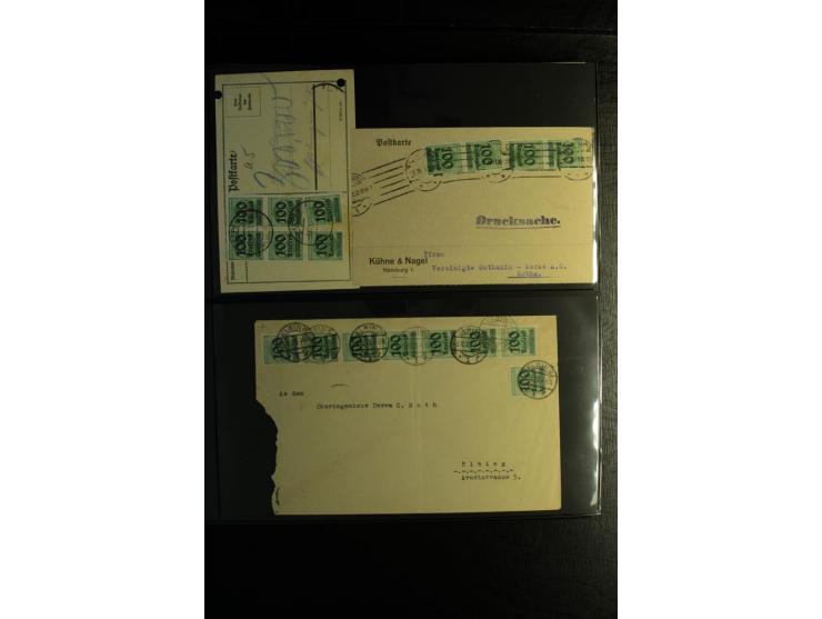 1923, interessante Sammlung "Hochinflation" mit einigen hundert Briefen und Karten, dabei Einzel- und Mehrfachfrankaturen mit