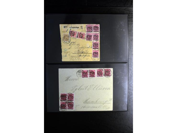 1923, interessante Sammlung "Hochinflation" mit einigen hundert Briefen und Karten, dabei Einzel- und Mehrfachfrankaturen mit