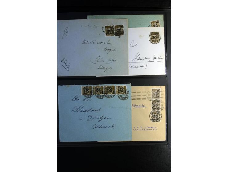 1923, interessante Sammlung "Hochinflation" mit einigen hundert Briefen und Karten, dabei Einzel- und Mehrfachfrankaturen mit